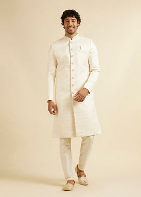 Manyavar Men Lush Cream Regale Sherwani image number 2