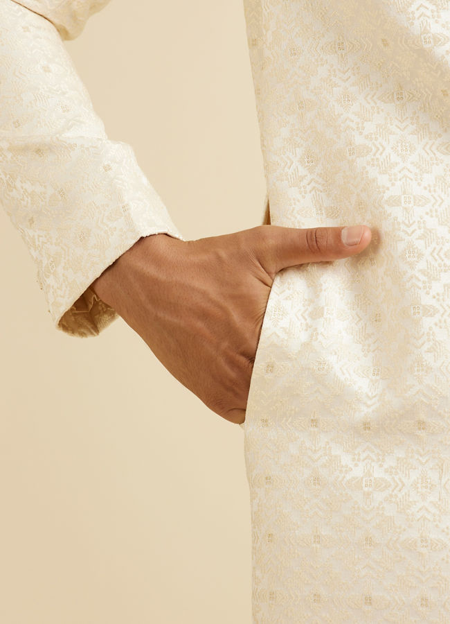 Manyavar Men Lush Cream Regale Sherwani image number 3