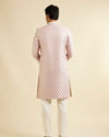 alt message - Manyavar Men Dusty Pink Medallion Patterned Sherwani Set image number 3