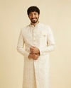 alt message - Manyavar Men Regal Cream Elegance Sherwani image number 0