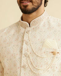 Manyavar Men Regal Cream Elegance Sherwani