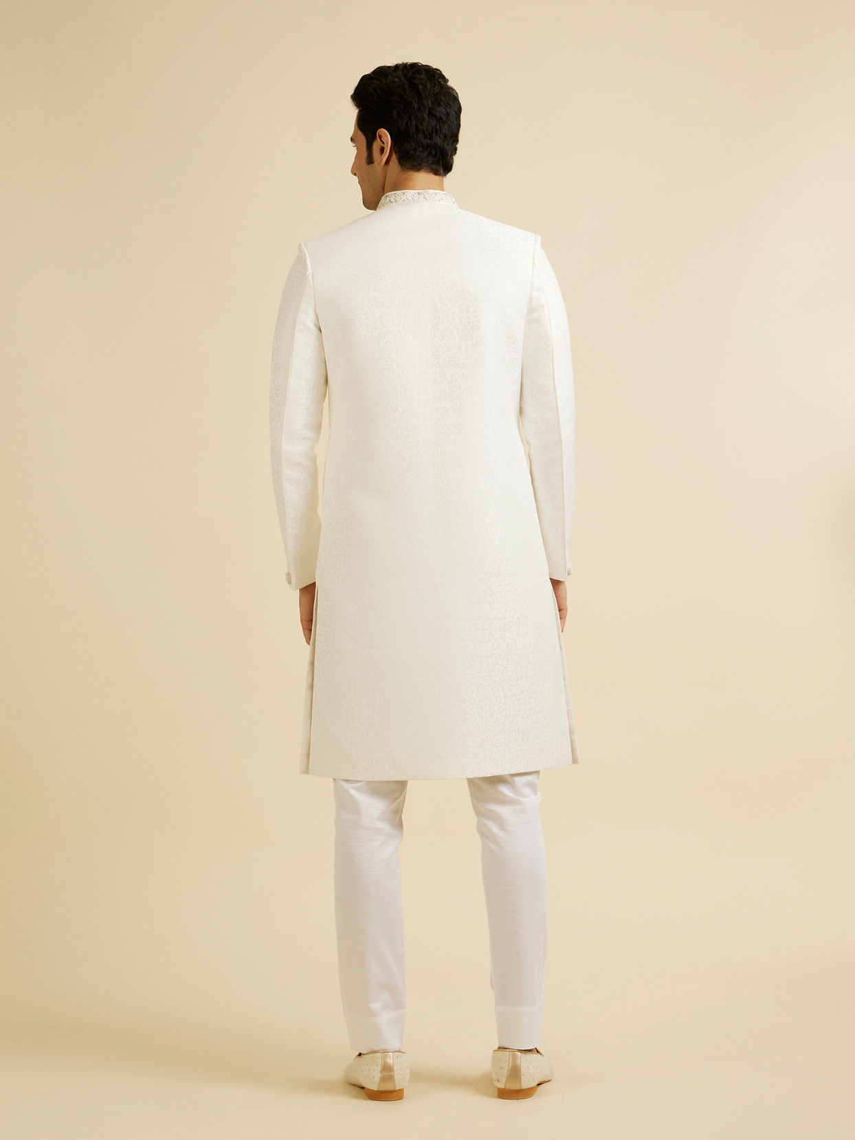 Manyavar Men Ethereal White Sherwani