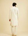 Manyavar Men Warm White Bel Buti Patterned Sherwani Set with Sequin Embellishment image number 4