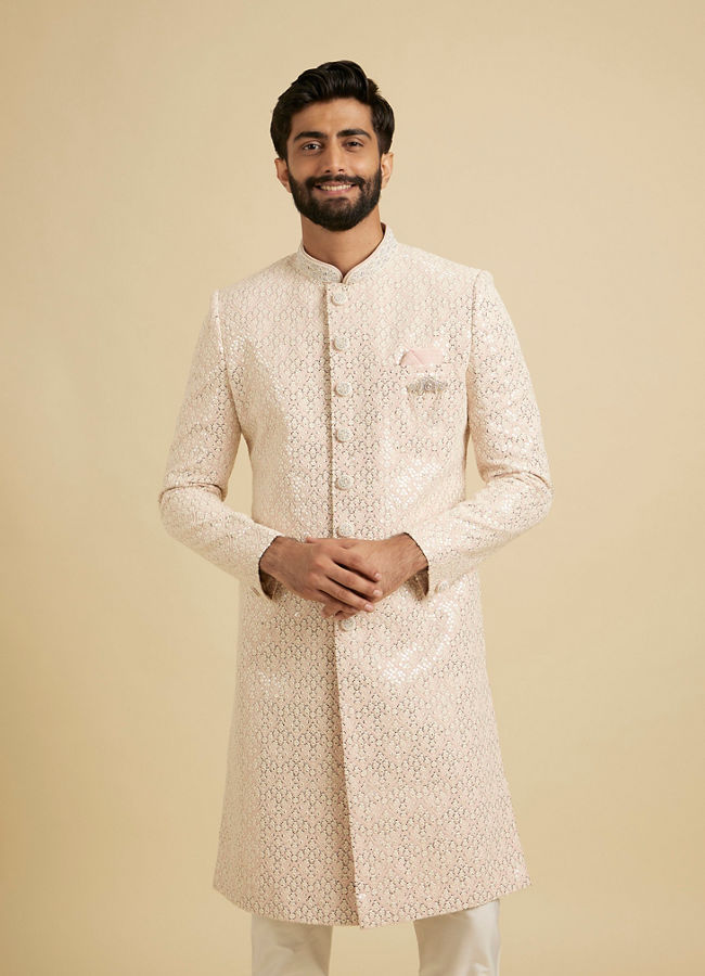Manyavar Men Enchanting Pink Sherwani