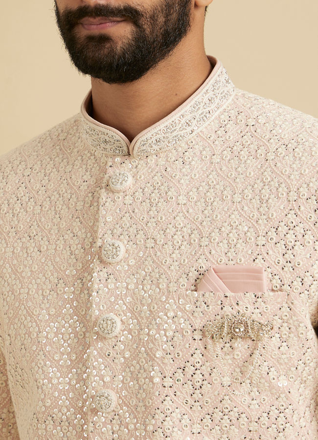 Manyavar Men Enchanting Pink Sherwani