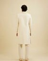 Manyavar Men Cream Pink Floral Buta Jaal Patterned Sherwani Set