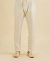 Manyavar Men Cream White Buta Jaal Patterned Sherwani Set
