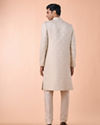 Manyavar Men Cream Brocade Sherwani