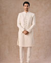 Manyavar Men Royal Cream Sherwani Set