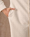 Manyavar Men Royal Cream Sherwani Set