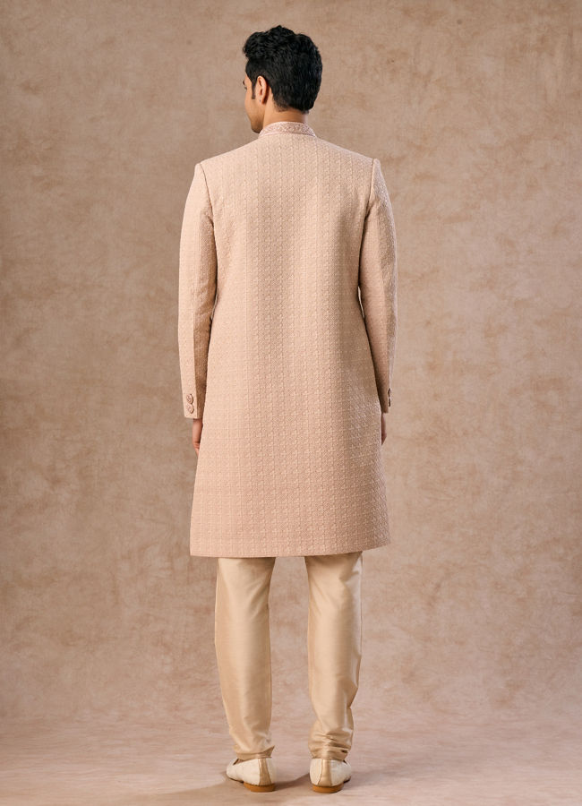 Manyavar Men Champagne Grace Sherwani