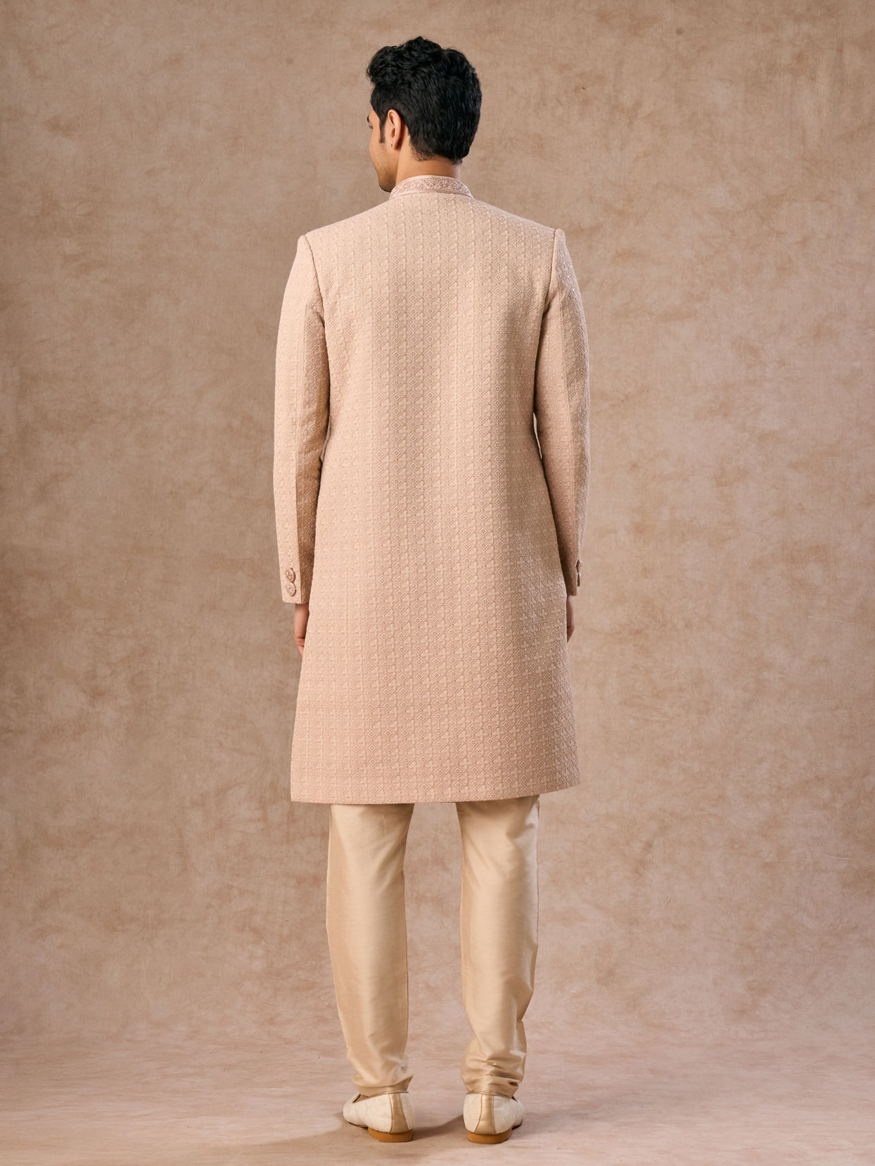 Manyavar Men Champagne Grace Sherwani