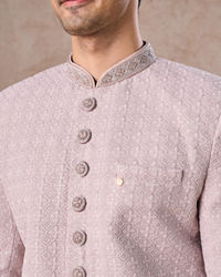 Manyavar Men Lilac Georgette Extravaganza Sherwani