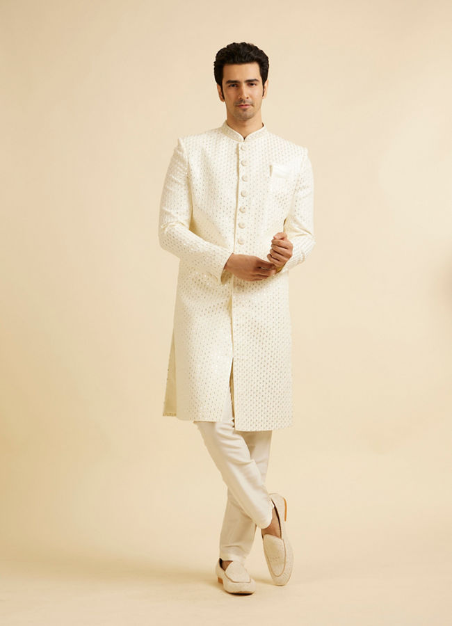 Manyavar Men Royal Cream Sherwani