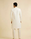 alt message - Manyavar Men Cream Jaal Patterned Sequinned Sherwani Set image number 3