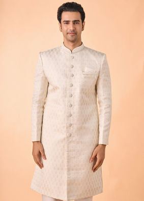 Manyavar Men Cream Radiance Sherwani
