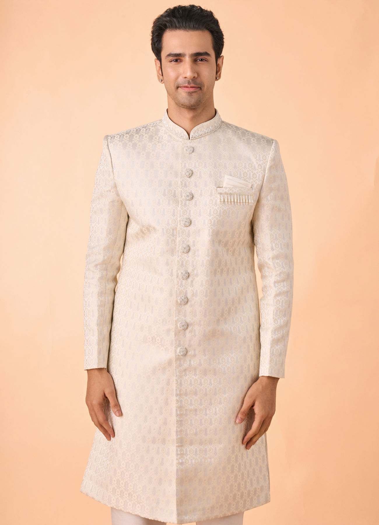 Manyavar Men Cream Radiance Sherwani