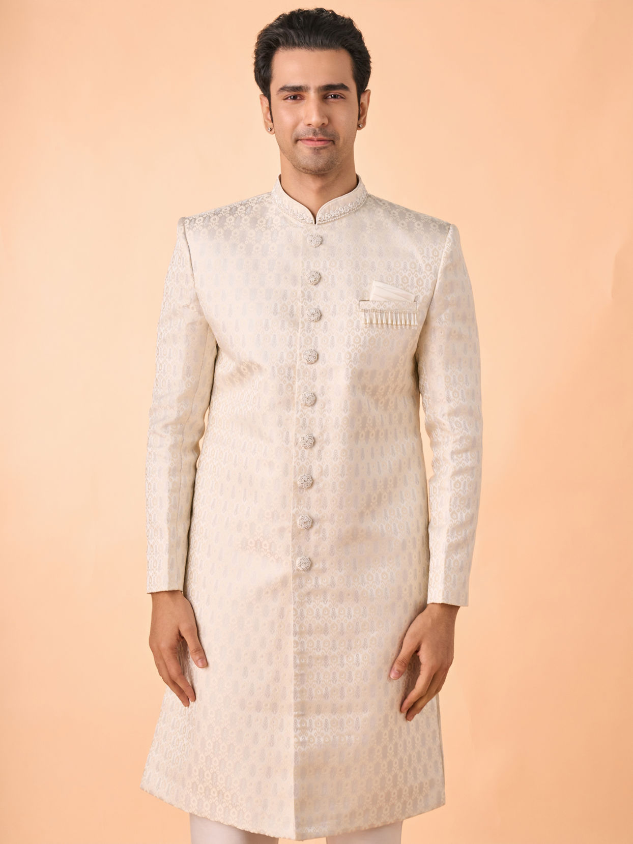 Manyavar Men Cream Radiance Sherwani