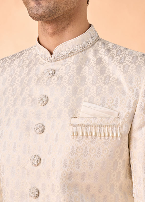 Manyavar Men Cream Radiance Sherwani