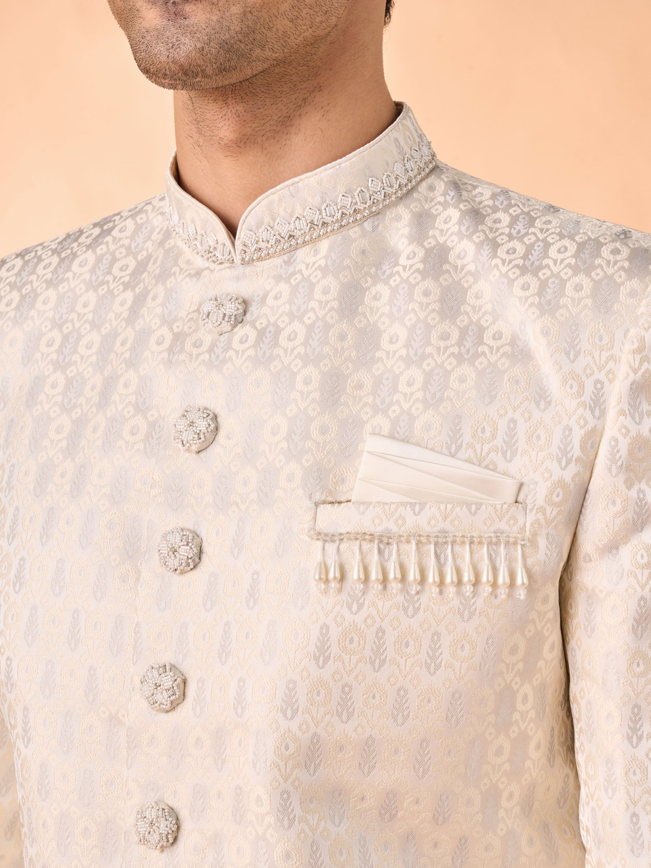 Manyavar Men Cream Radiance Sherwani