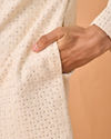 Manyavar Men Cream Georgette Sherwani