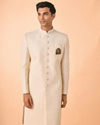 Cream Georgette Sherwani