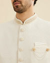 Manyavar Men Efervescencia Warm White Sherwani