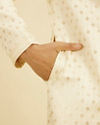 Manyavar Men Cream White Buta Patterned Sherwani Set