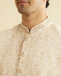 Manyavar Men Beige Majesty Sherwani