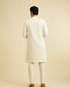 Manyavar Men Cream White Buta & Trellis Patterned Sherwani Set