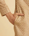 Manyavar Men Beige Grandeur Sherwani