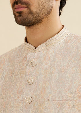 Manyavar Men Peach Radiance Sherwani