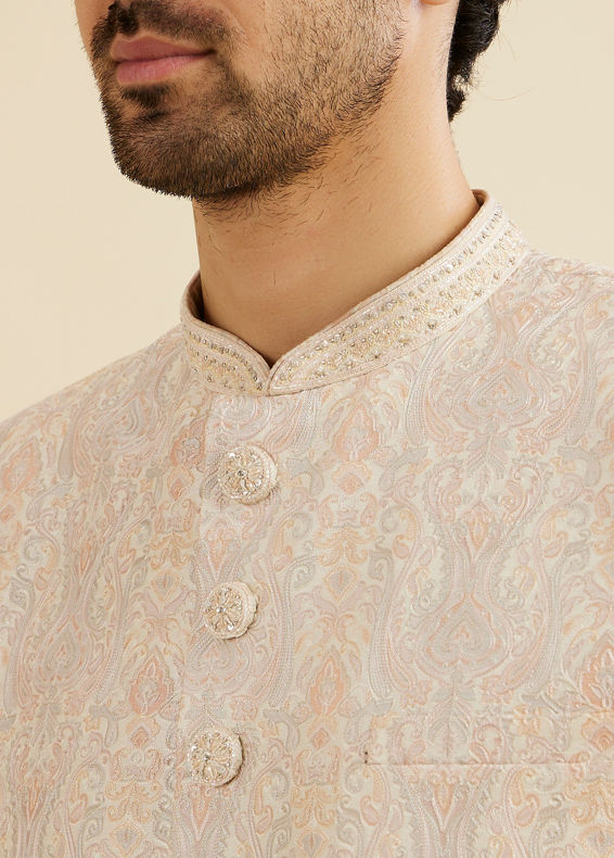 Manyavar Men Peach Radiance Sherwani