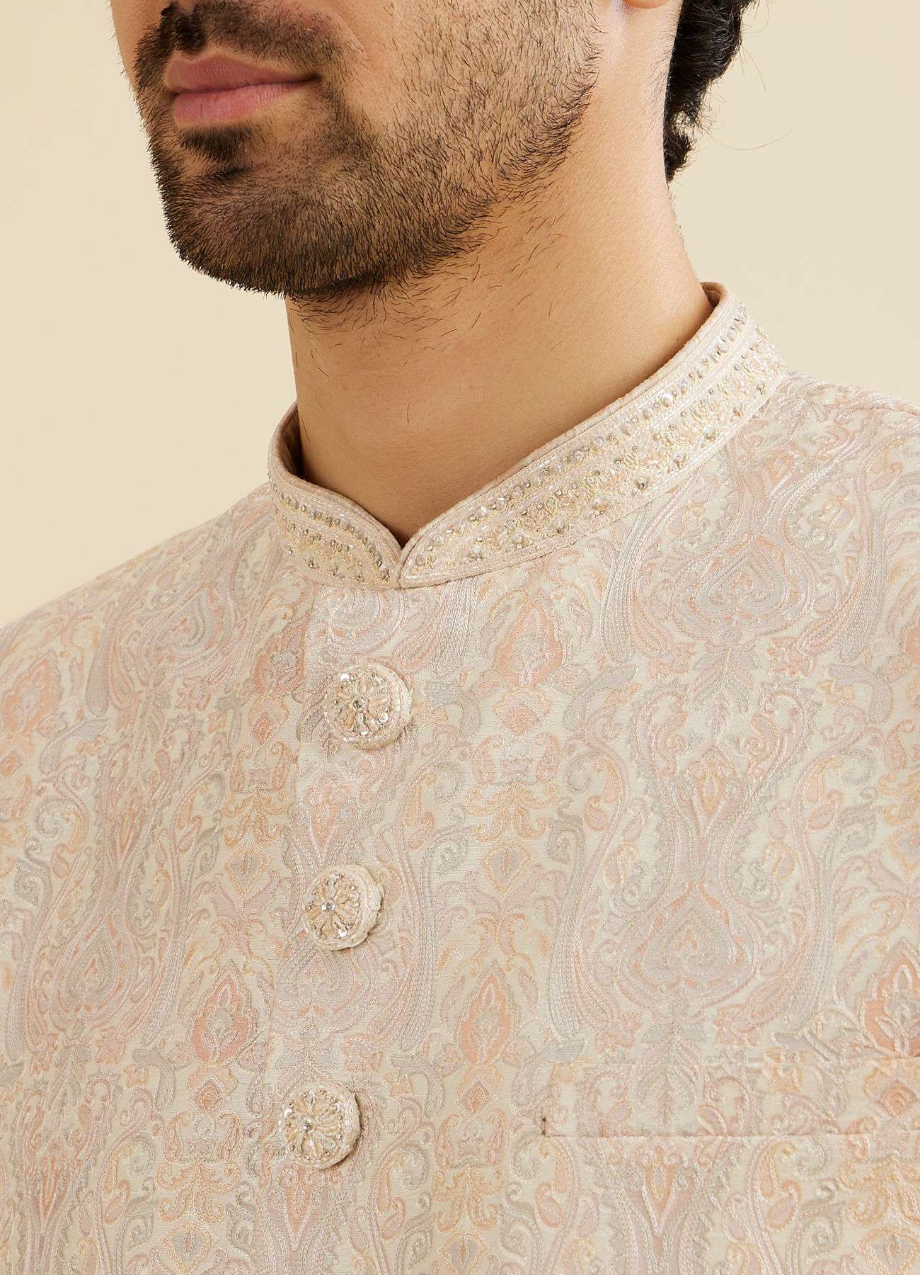 Manyavar Men Peach Radiance Sherwani
