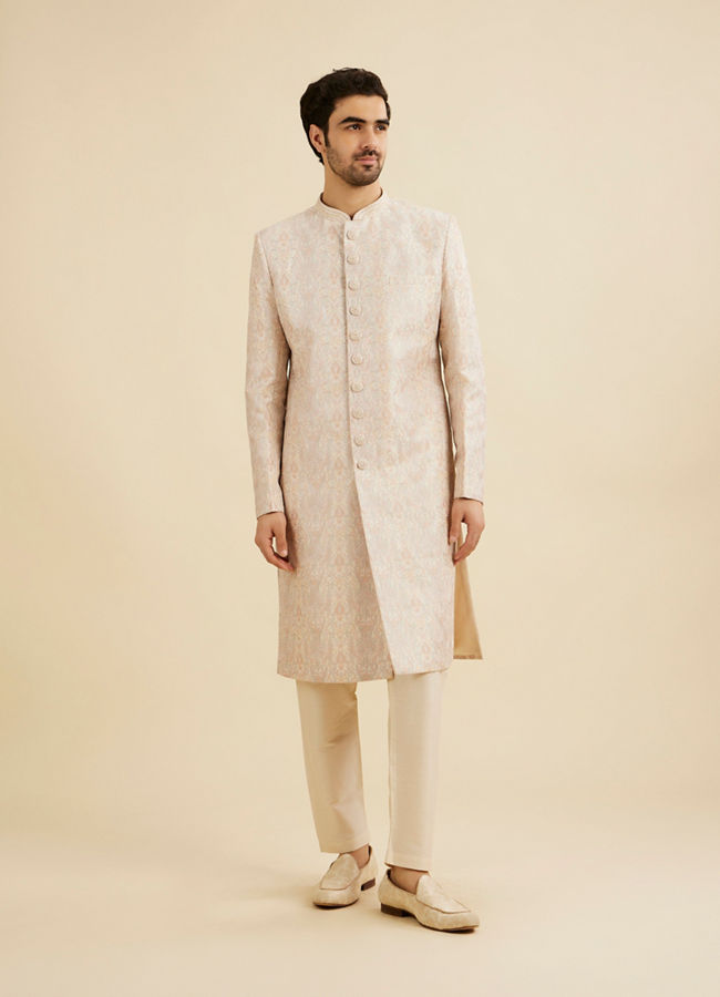Manyavar Men Peach Radiance Sherwani