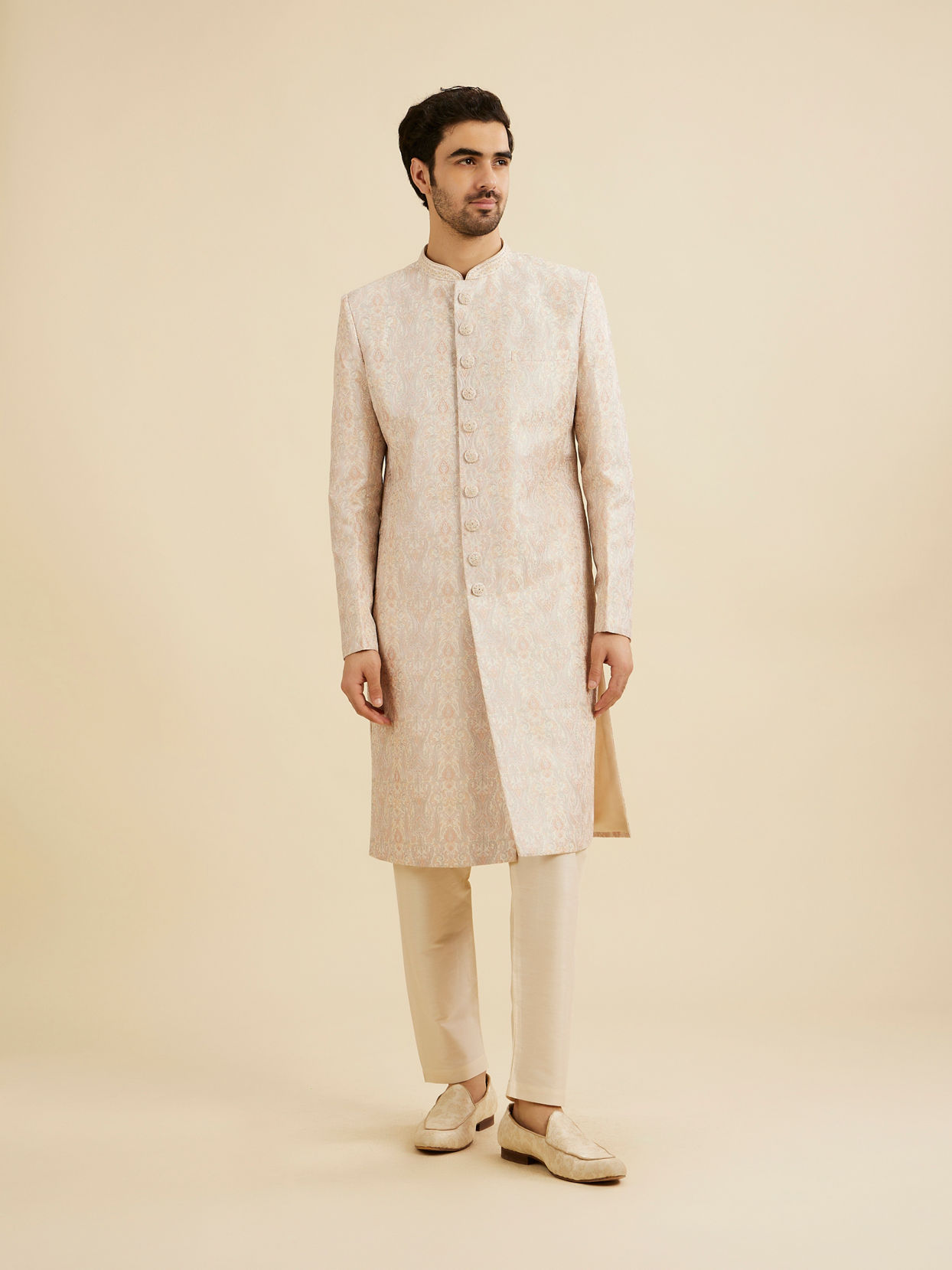 Manyavar Men Peach Radiance Sherwani