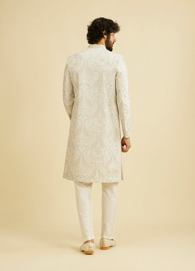 Manyavar Men Pista Green Elegance Sherwani