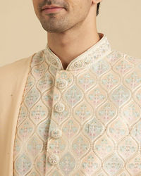 Manyavar Men Peach Extravaganza Sherwani