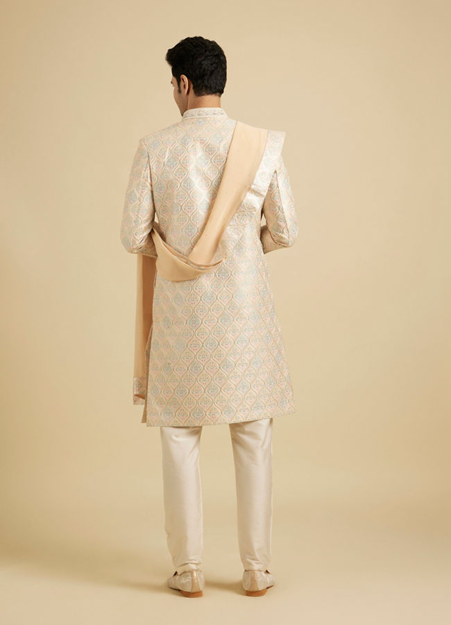 Manyavar Men Peach Extravaganza Sherwani