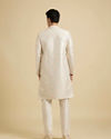 Manyavar Men Cream Pearl Embellished Sherwani