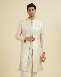 Manyavar Men Peach Majesty Sherwani Set