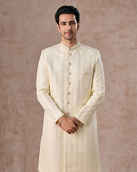 Manyavar Men Cream Colored Sherwani