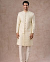 Manyavar Men Cream Colored Sherwani