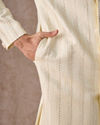 Manyavar Men Cream Colored Sherwani