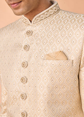 Manyavar Men Regal Beige Sherwani