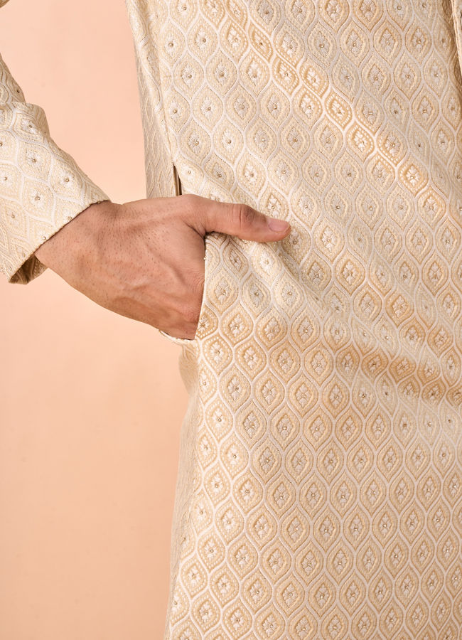 Manyavar Men Regal Beige Sherwani