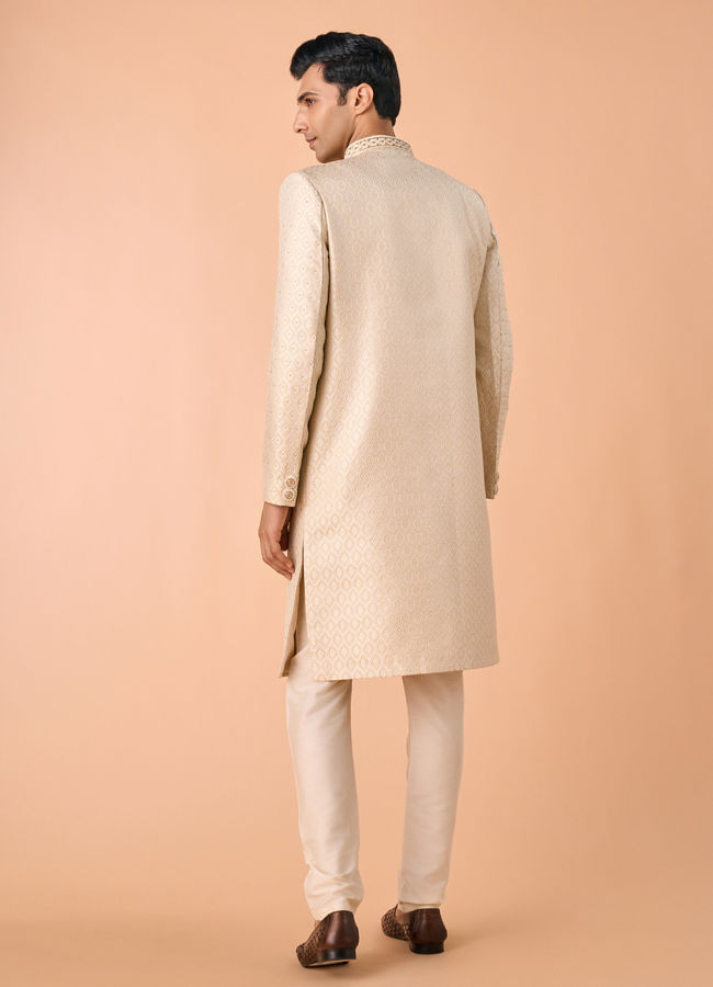 Manyavar Men Regal Beige Sherwani