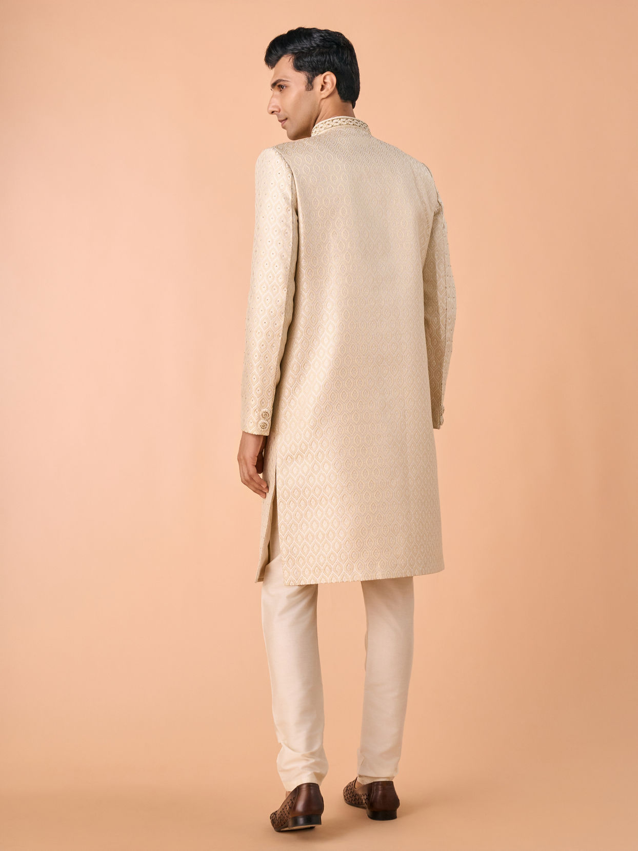 Manyavar Men Regal Beige Sherwani
