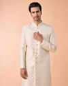 Manyavar Men Warm White Elegance Sherwani