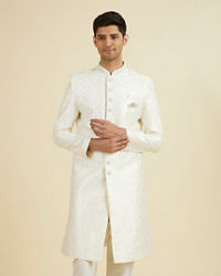 Manyavar Men Cream Extravagance Sherwani